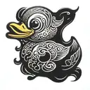 rubber duck tattoo design idea