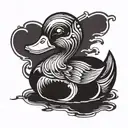 rubber duck tattoo design idea
