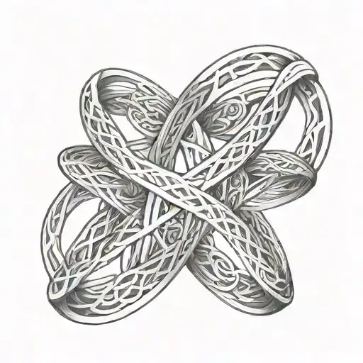 marriage ring date 2.10.2017 endless sign intertwined tattoo design idea