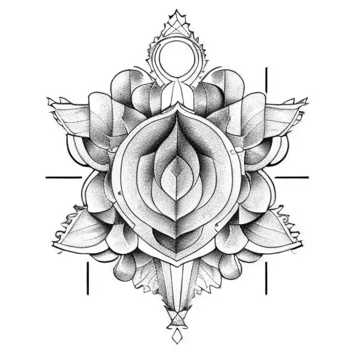 ivy with trophy tattoo design idea