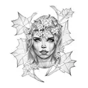 ivy with trophy tattoo design idea