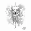 Ivy and trophy tattoo design idea