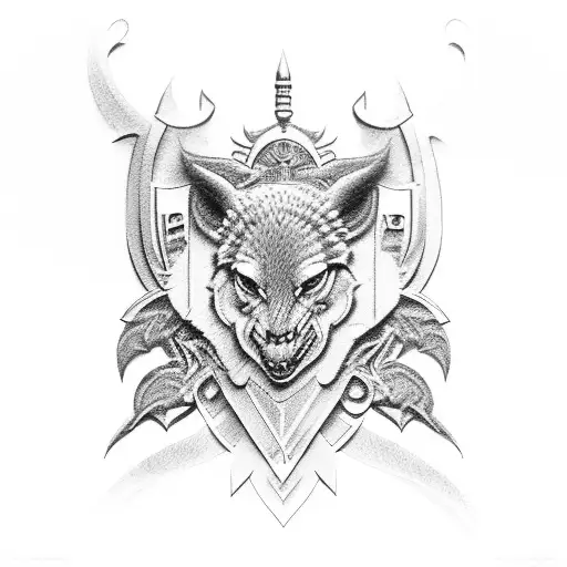 IFK Göteborg emblem 3d tattoo design idea