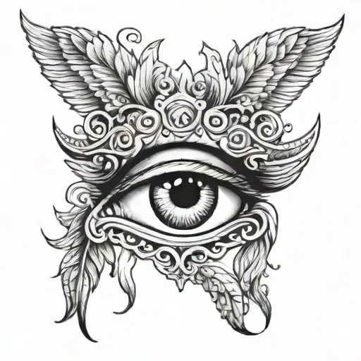 Greek gods eyes looking tattoo design idea