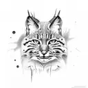 bobcat forest frame tattoo design idea