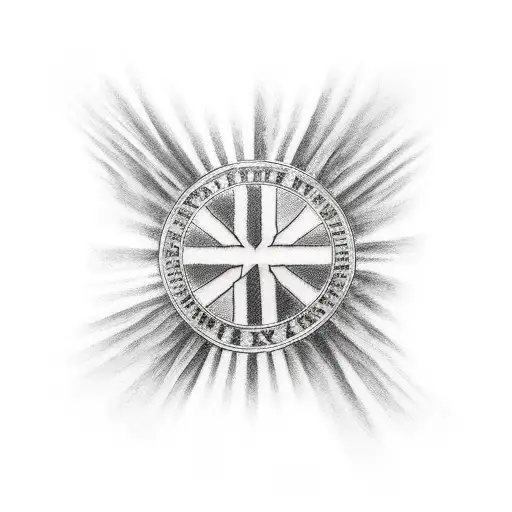 american flag, Christian cross tattoo design idea