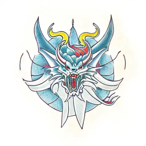 american traditional dragon tattoo design idea