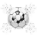Soccer ball breaking through a brick wall tattoo design idea