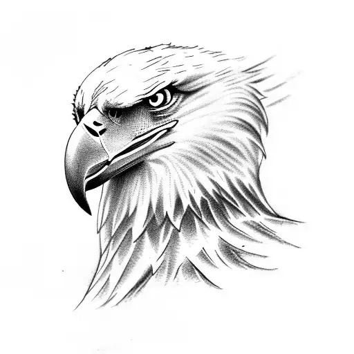 two eagles death spiraling tattoo design idea