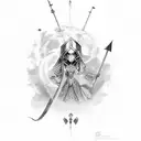 nova party with the name mor  tattoo design idea