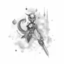nova party with the name mor  tattoo design idea