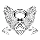 angel wings with the name mor  tattoo design idea