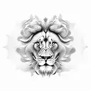 lion with budha tattoo design idea