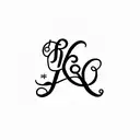 monogram tattoo design idea