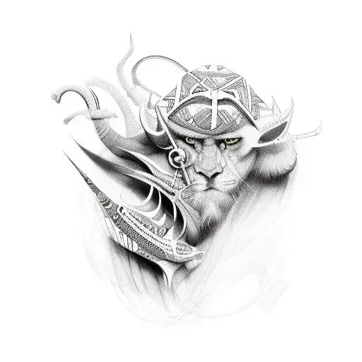 Nigerian and Scottish Tribal Inspired tattoo design idea