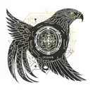 falcon diving tattoo design idea