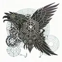 falcon diving tattoo design idea