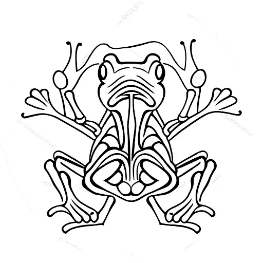 frog skeleton  tattoo design idea