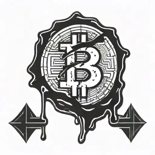 bitcoin symbol blink 182 smiley face with x's as eyes melting tattoo design idea