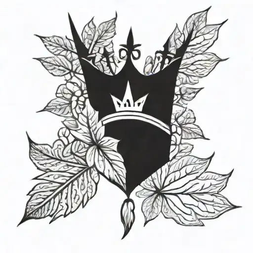 roman emeperor leaf crown  tattoo design idea