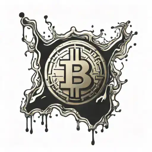 bitcoin symbol blink 182 smiley face melting tattoo design idea