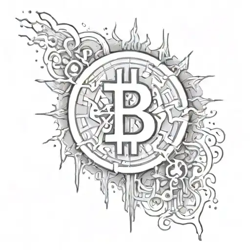 bitcoin symbol blink 182 smiley face with x's as eyes melting tattoo design idea