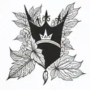 roman emeperor leaf crown  tattoo design idea