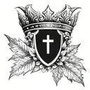 roman emeperor leaf crown  tattoo design idea