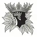 roman emeperor leaf crown  tattoo design idea
