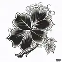 roman leaf clover tattoo design idea