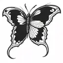 cool butterfly sharp edges tattoo design idea
