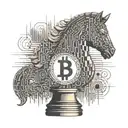 A chess piece made out of binary code with a bitcoin symbol on top tattoo design idea