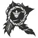 roman leaf crown tattoo design idea