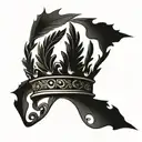 roman leaf crown tattoo design idea