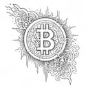 bitcoin symbol blink 182 smiley face with x's as eyes melting tattoo design idea