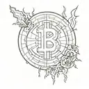 bitcoin symbol blink 182 smiley face with x's as eyes melting tattoo design idea