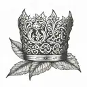 roman leaf crown tattoo design idea