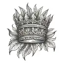 roman leaf crown tattoo design idea