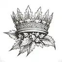 roman leaf crown tattoo design idea