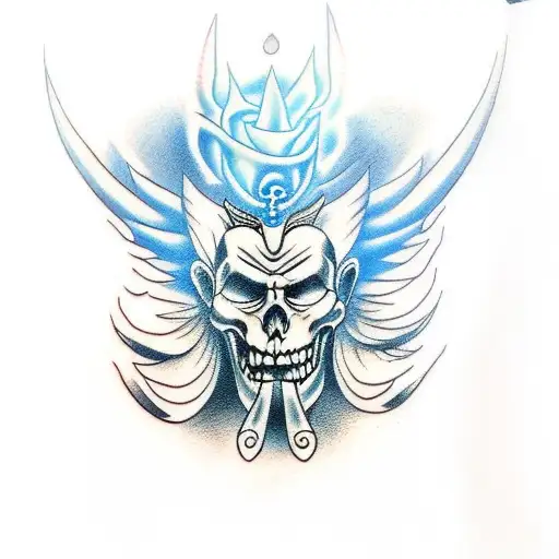 hades god of underworld tattoo design idea