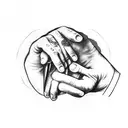 detailed image of socrates resting his hand on his knuckles tattoo design idea