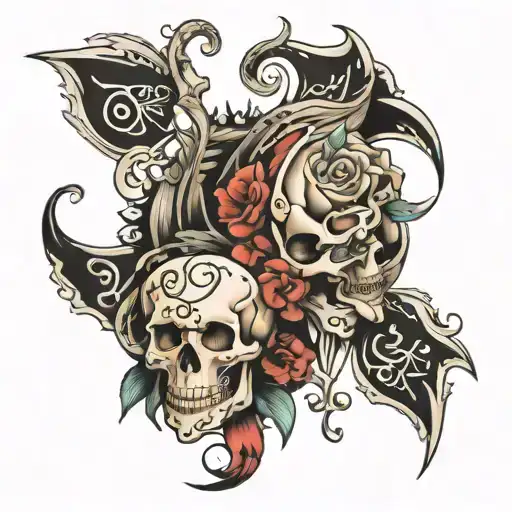 born and death dates written tattoo design idea