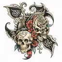 born and death dates written tattoo design idea