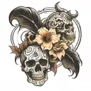 born and death dates written tattoo design idea