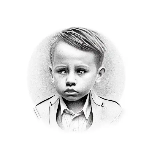 a boy who has to become a man from a young age tattoo design idea