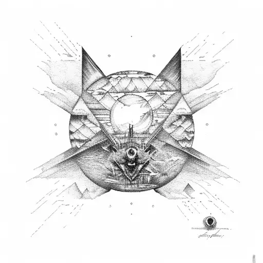 the dark side of the moon album cover tattoo design idea