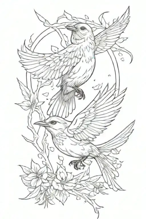 nightingale flying free 🎼 this tattoo design idea