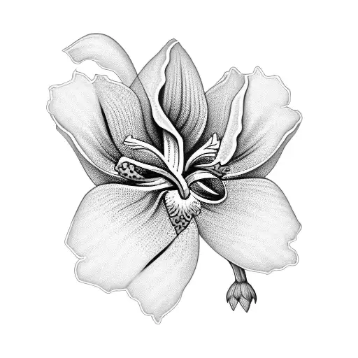 fleur iris tattoo design idea