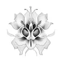 fleur iris tattoo design idea