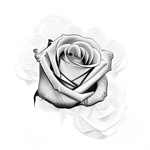 Gucci roses money art tattoo design idea